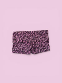 Y2K cheetah fold over shorts