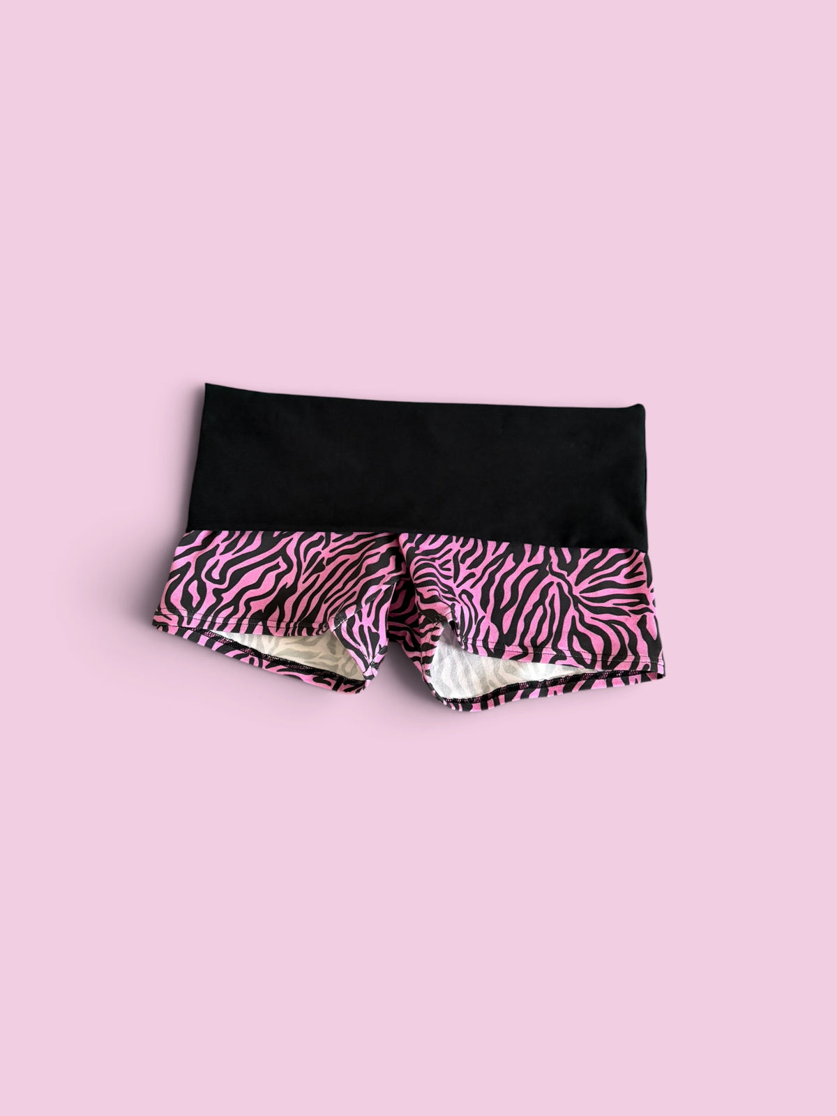 Bubblegum pink zebra print shorts