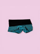 Y2K aqua fold over shorts
