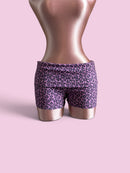 Y2K cheetah fold over shorts