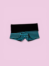 Y2K aqua fold over shorts