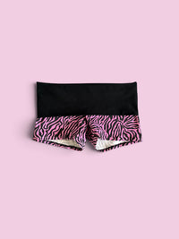 Bubblegum pink zebra print shorts