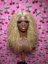 Burmese curly 613 glueless wig