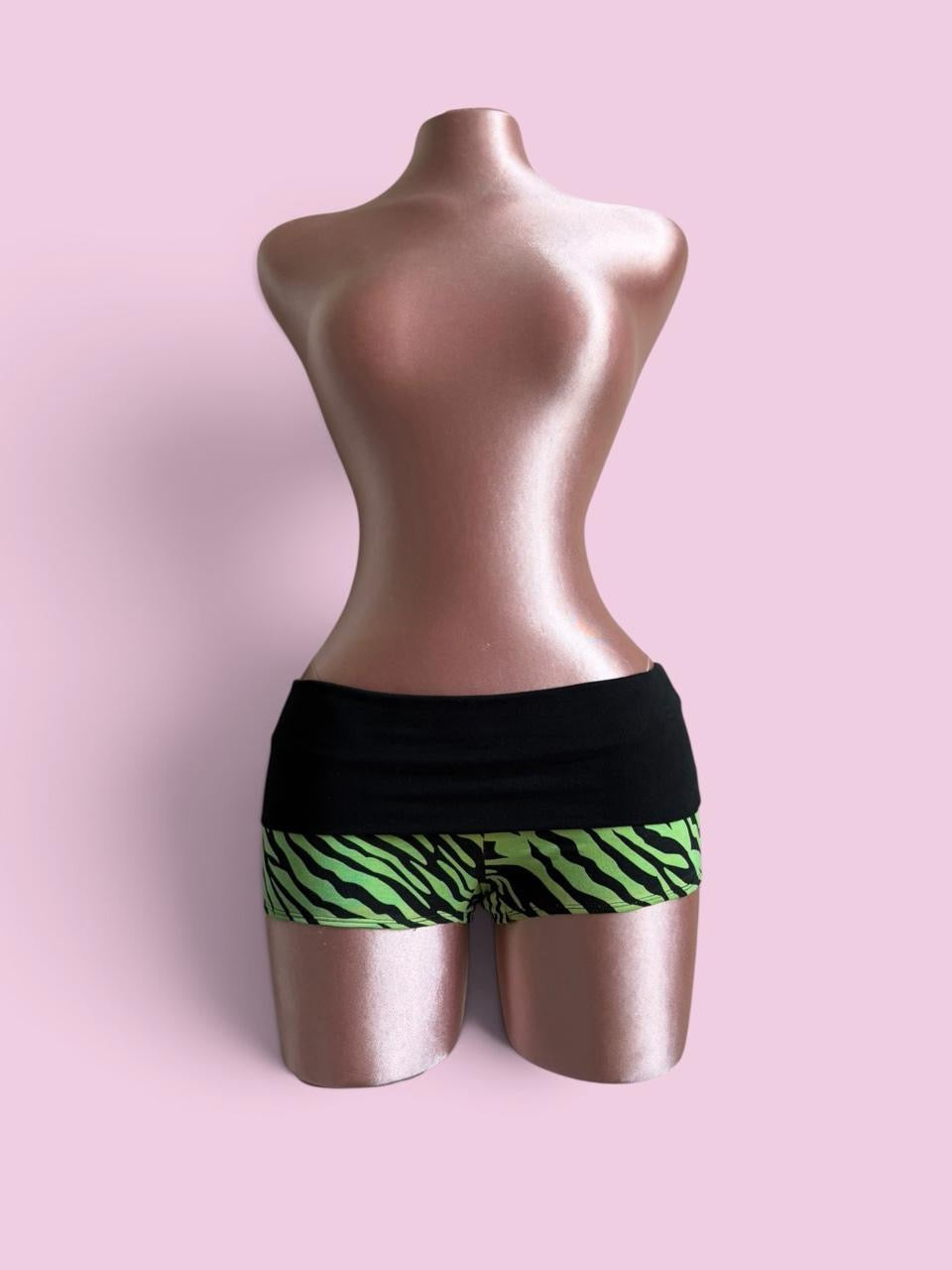 Y2K zebra shorts