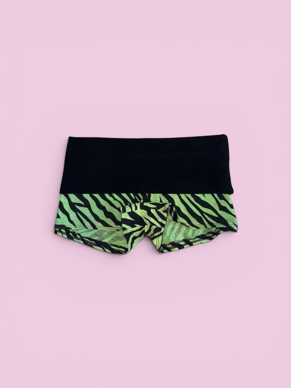 Y2K zebra shorts