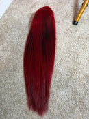 Pre loved raw hair cherry  wig like new 24”