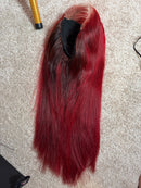 Pre loved raw hair cherry  wig like new 24”